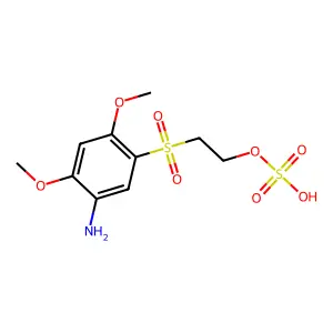 Ethanol, 2-[(5-amino-2,4-dimethoxyphenyl)sulfonyl]-, 1-(hydrogen sulfate) structure