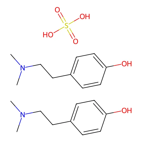 4-(2-(Dimethylamino)ethyl)phenol hemisulfate structure