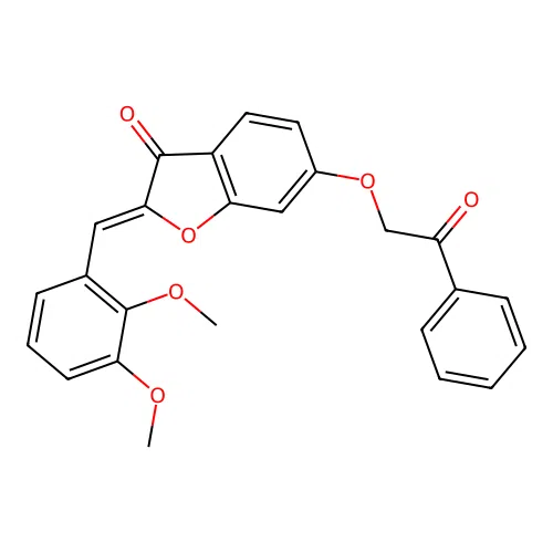 (Z)-2-(2,3-dimethoxybenzylidene)-6-(2-oxo-2-phenylethoxy)benzofuran-3(2H)-one structure