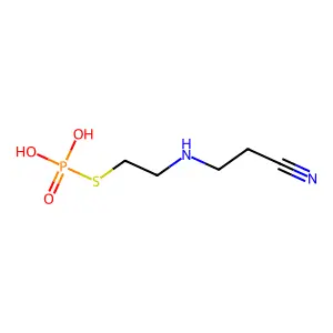 Propanenitrile, 3-[[2-(phosphonothio)ethyl]amino]- structure