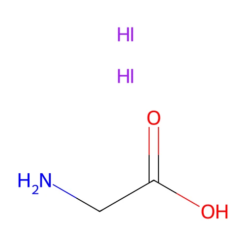 2-Aminoacetic acid;dihydroiodide structure
