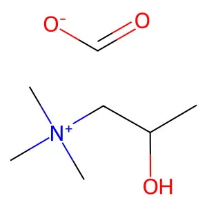 1-Propanaminium, 2-hydroxy-N,N,N-trimethyl-, formate (1:1) structure