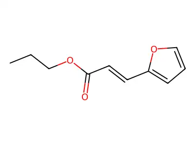 Propyl beta-2-furylacrylate structure