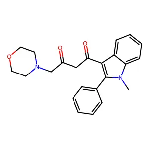 1,4-Butanedione, 1-(1-methyl-2-phenyl-1H-indol-3-yl)-4-(4-morpholinyl)- structure
