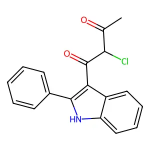 1,3-Butanedione, 2-chloro-1-(2-phenyl-1H-indol-3-yl)- structure