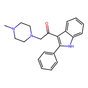 Ethanone, 2-(4-methyl-1-piperazinyl)-1-(2-phenyl-1H-indol-3-yl)- structure