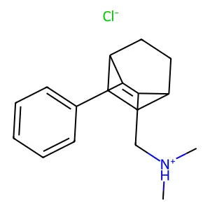 Bicyclo(2.2.2)oct-2-ene-2-methylamine, N,N-dimethyl-3-phenyl-, hydrochloride structure