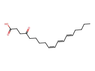 4-Oxooctadeca-9,11,13-trienoic acid structure