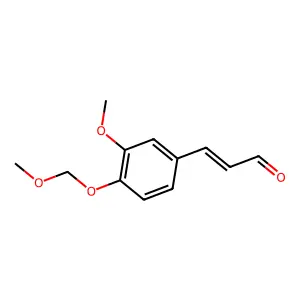 2-Propenal, 3-[3-methoxy-4-(methoxymethoxy)phenyl]-, (E)- structure