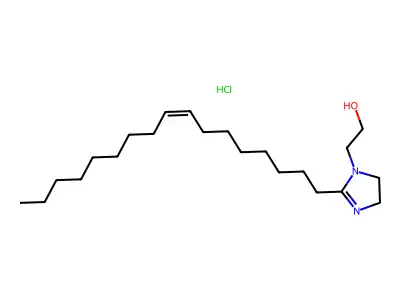 2-(2-Heptadec-8-enyl-4,5-dihydroimidazol-1-yl)ethanol;hydrochloride structure