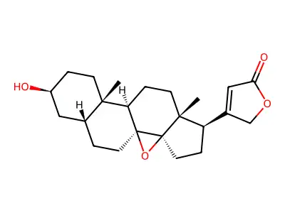 3-Hydroxy-8,14-epoxycard-20(22)-enolide structure