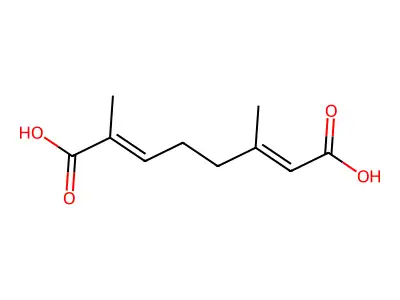 2,6-Dimethylocta-2,6-dienedioic acid structure