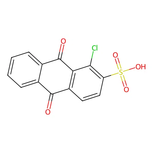 1-Chloro-9,10-dioxo-9,10-dihydroanthracene-2-sulfonic acid structure