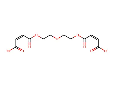 4-[2-[2-(3-Carboxyprop-2-enoyloxy)ethoxy]ethoxy]-4-oxobut-2-enoic acid structure