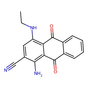 2-Anthracenecarbonitrile, 1-amino-4-(ethylamino)-9,10-dihydro-9,10-dioxo- structure