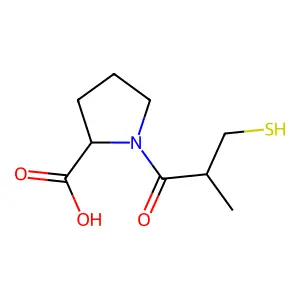 1-(2-Methyl-3-sulfanylpropanoyl)proline structure