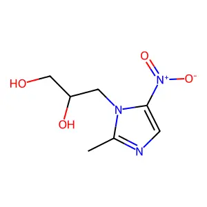 3-(2-Methyl-5-nitroimidazole-1-yl)-1,2-propanediol structure