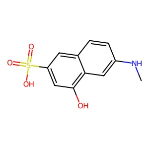 2-Naphthalenesulfonic acid, 4-hydroxy-6-(methylamino)- structure