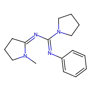 N-(1-Methyl-2-pyrrolidinylidene)-N'-phenyl-1-pyrrolidinecarboximidamide structure