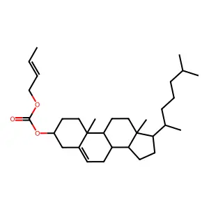 Cholest-5-en-3-ol (3beta)-, 3-(2-buten-1-yl carbonate) structure