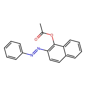 1-Naphthalenol, 2-(phenylazo)-, acetate (ester) structure
