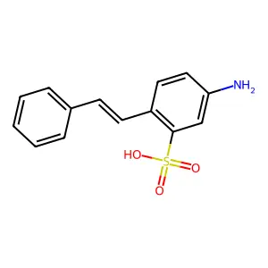Benzenesulfonic acid, 5-amino-2-(2-phenylethenyl)- structure