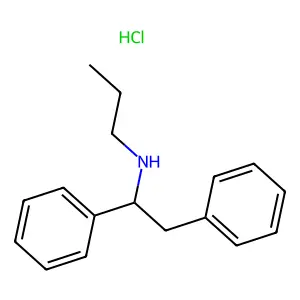 Phenethylamine, alpha-phenyl-N-propyl-, hydrochloride structure