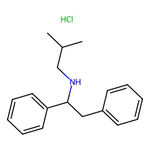 Phenethylamine, N-isobutyl-alpha-phenyl-, hydrochloride structure
