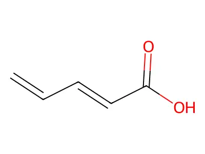 2,4-Pentadienoic acid, (2E)- structure