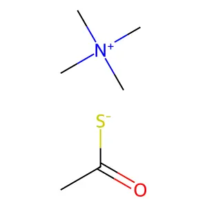 Methanaminium, N,N,N-trimethyl-, ethanethioate (1:1) structure