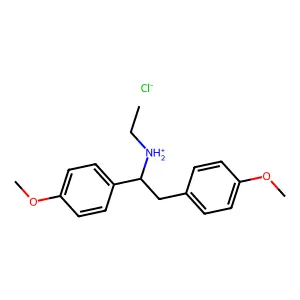 Diethylamine, 1,2-bis(p-methoxyphenyl)-, hydrochloride structure