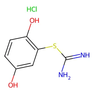 Pseudourea, 2-(2,5-dihydroxyphenyl)-2-thio-, monohydrochloride structure