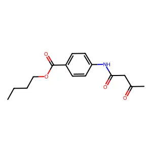 Benzoic acid, 4-[(1,3-dioxobutyl)amino]-, butyl ester structure