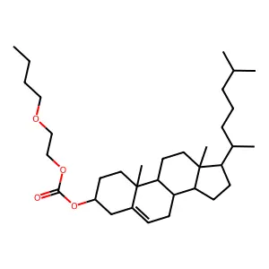 Cholest-5-en-3-ol (3beta)-, 3-(2-butoxyethyl carbonate) structure