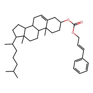 Cholest-5-en-3-ol (3beta)-, 3-(3-phenyl-2-propen-1-yl carbonate) structure