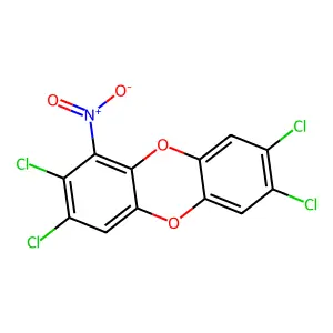 Dibenzo-p-dioxin, 1-nitro-2,3,7,8-tetrachloro- structure
