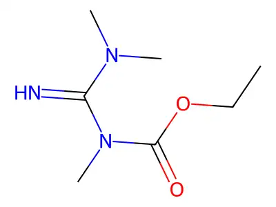 ethyl N-[(dimethylhydrazinylidene)methyl]-N-methylcarbamate structure