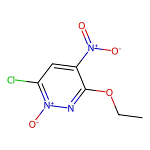 Pyridazine, 6-chloro-3-ethoxy-4-nitro-, 1-oxide structure