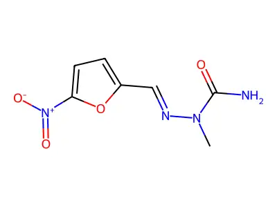 1-Methyl-1-[(5-nitrofuran-2-yl)methylideneamino]urea structure