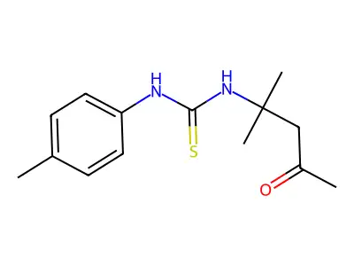 1-(2-Methyl-4-oxopentan-2-yl)-3-(4-methylphenyl)thiourea structure