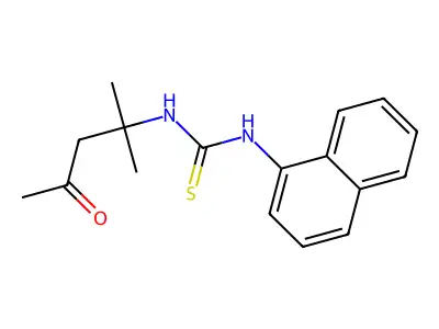 N-(2-Methyl-4-oxopentan-2-yl)-N'-naphthalen-1-ylthiourea structure