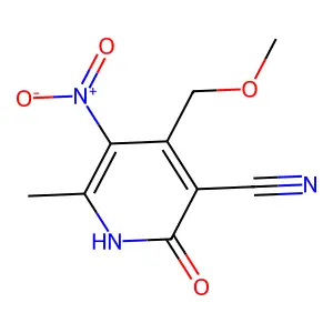 2-Methyl-3-nitro-4-methoxymethyl-5-cyano-6-oxypyridine structure