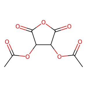 2,5-Dioxooxolane-3,4-diyl diacetate structure