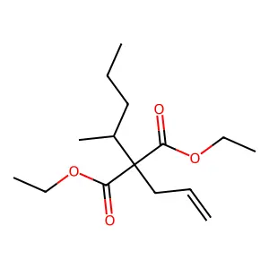Diethyl (1-methylbutyl)allylmalonate structure