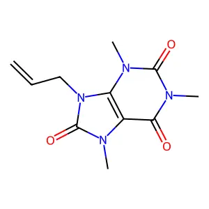 9-Allyl-1,3,7-trimethyluric acid structure
