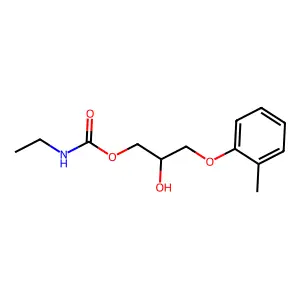 Carbamic acid, ethyl-, 2-hydroxy-3-(o-tolyloxy)propyl ester structure