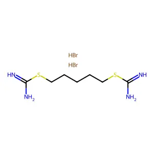 Pseudourea, 2,2'-pentamethylenebis(2-thio-, dihydrobromide structure
