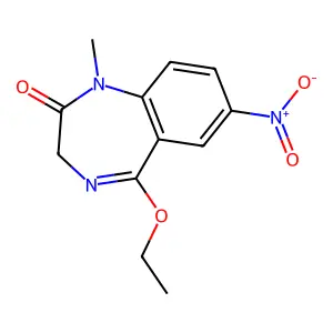 3H-1,4-Benzodiazepin-2(1H)-one, 5-ethoxy-1-methyl-7-nitro- structure