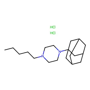 Piperazine, 1-(1-adamantyl)-4-pentyl-, dihydrochloride structure