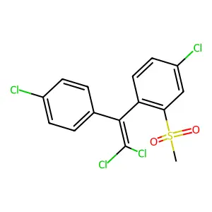 1-Chloro-4-(2,2-dichloro-1-(4-chlorophenyl)ethenyl)-3-(methylsulfonyl)benzene structure